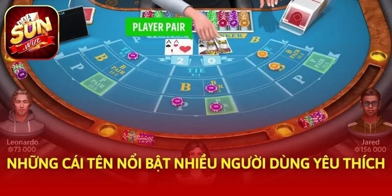 Những cái tên nổi bật nhiều người dùng yêu thích