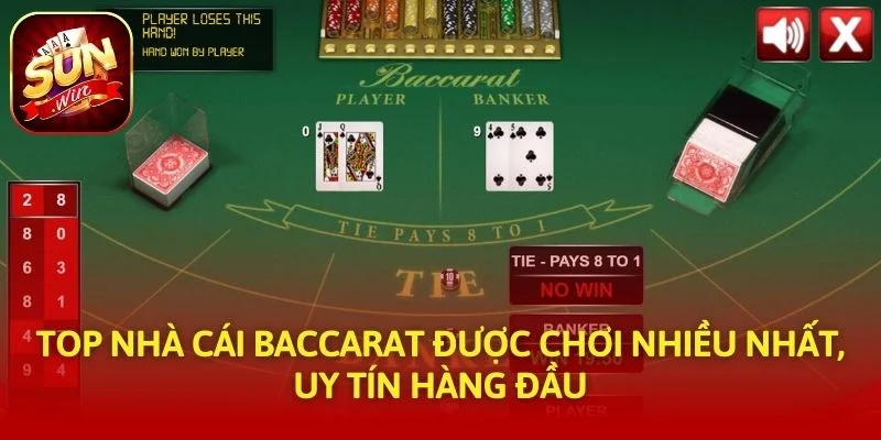 Top Nhà Cái Baccarat Được Chơi Nhiều Nhất, Uy Tín Hàng Đầu